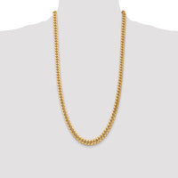 14k 7.3mm Semi-Solid Miami Cuban Chain