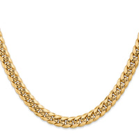 14k 7.3mm Semi-Solid Miami Cuban Chain