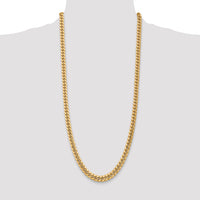 14k 7.3mm Semi-Solid Miami Cuban Chain