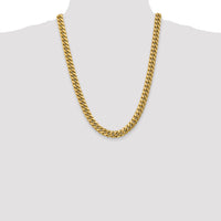 14k 9.3mm Semi-Solid Miami Cuban Chain