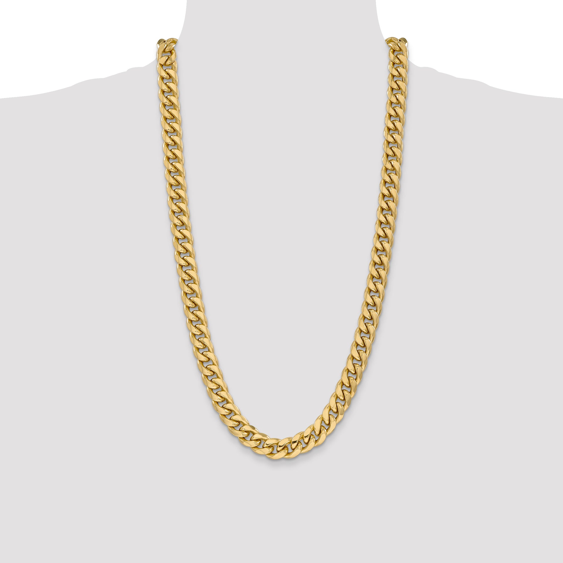 14k 11mm Semi-Solid Miami Cuban Chain