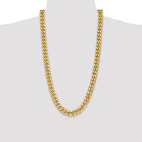 14k 11mm Semi-Solid Miami Cuban Chain