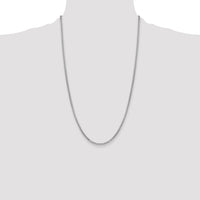 14k White Gold 2.45mm Semi-Solid Round Box Chain