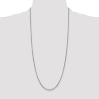 14k White Gold 2.45mm Semi-Solid Round Box Chain