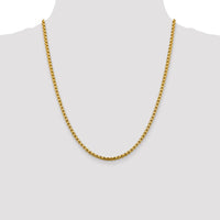 14k 3.6mm Semi-Solid Round Box Chain