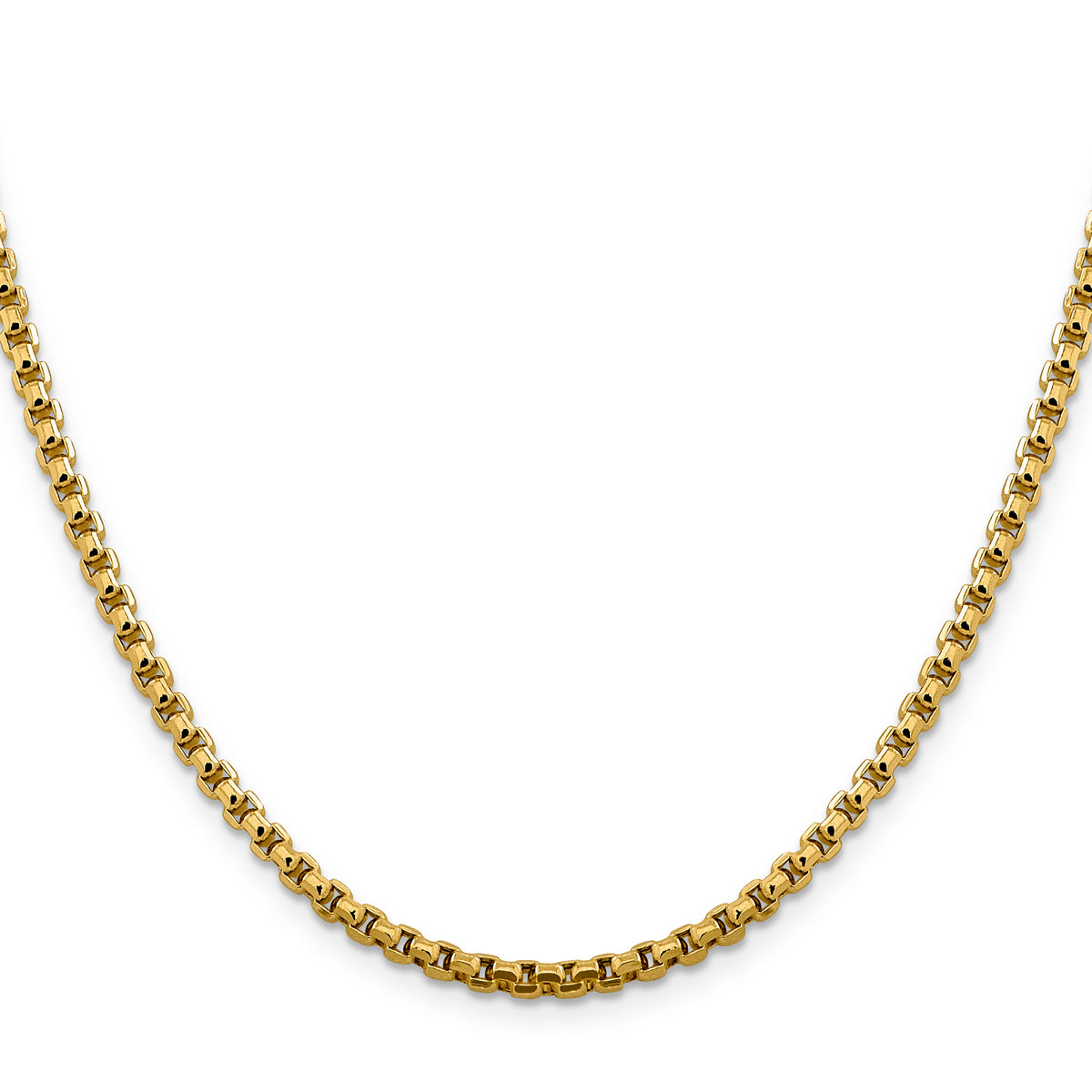 14k 3.6mm Semi-Solid Round Box Chain