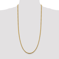 14k 3.6mm Semi-Solid Round Box Chain