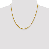 14k 2.2mm Semi-Solid Franco Chain
