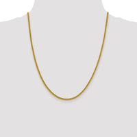14k 2.2mm Semi-Solid Franco Chain