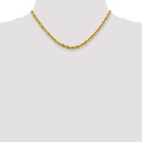 14ky 4.25mm Semi-Solid Rope Chain