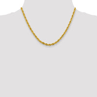 14ky 4.25mm Semi-Solid Rope Chain