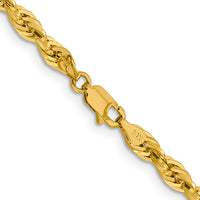 14ky 4.25mm Semi-Solid Rope Chain