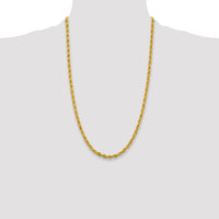 14ky 4.25mm Semi-Solid Rope Chain