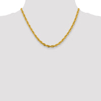 14ky 4.75mm Semi-Solid Rope Chain