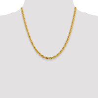 14ky 4.75mm Semi-Solid Rope Chain