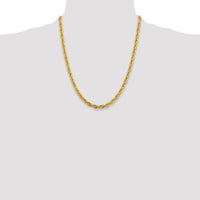 14ky 4.75mm Semi-Solid Rope Chain