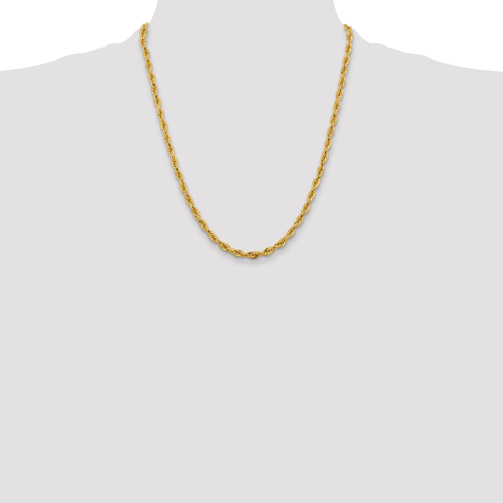 14ky 5.4mm Semi-Solid Rope Chain