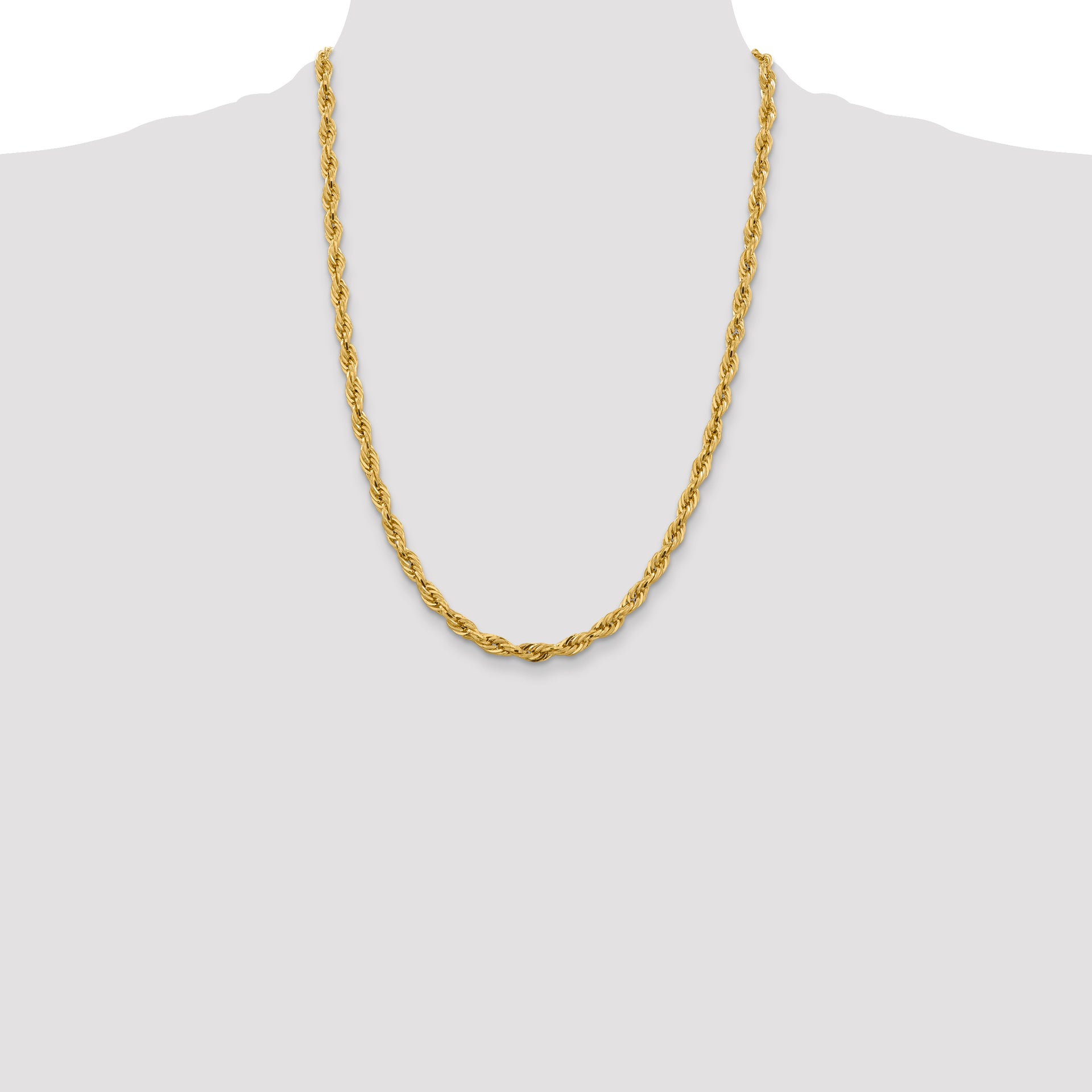 14ky 5.4mm Semi-Solid Rope Chain