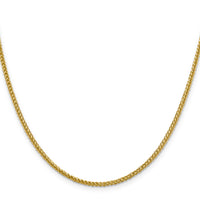 14k 2.35mm Semi-solid 3-Wire Wheat Chain