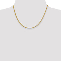 14k 2.35mm Semi-solid 3-Wire Wheat Chain
