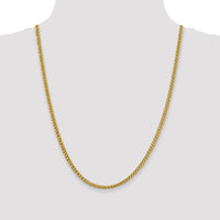 14k 3.5mm Semi-solid 3-Wire Wheat Chain