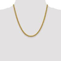 14k 4.65mm Semi-solid 3-Wire Wheat Chain