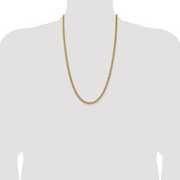 14k 4.65mm Semi-solid 3-Wire Wheat Chain
