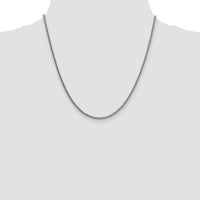 14k White Gold 2.35mm Semi-solid 3-Wire Wheat Chain