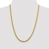 14k 3.7mm Semi-solid D/C Wheat Chain