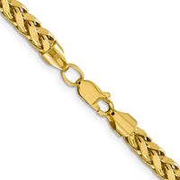 14k 5mm Semi-solid D/C Wheat Chain