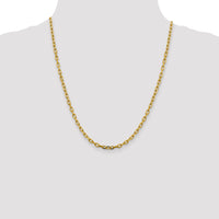 14k 3.7mm Semi-solid D/C Open Link Cable Chain