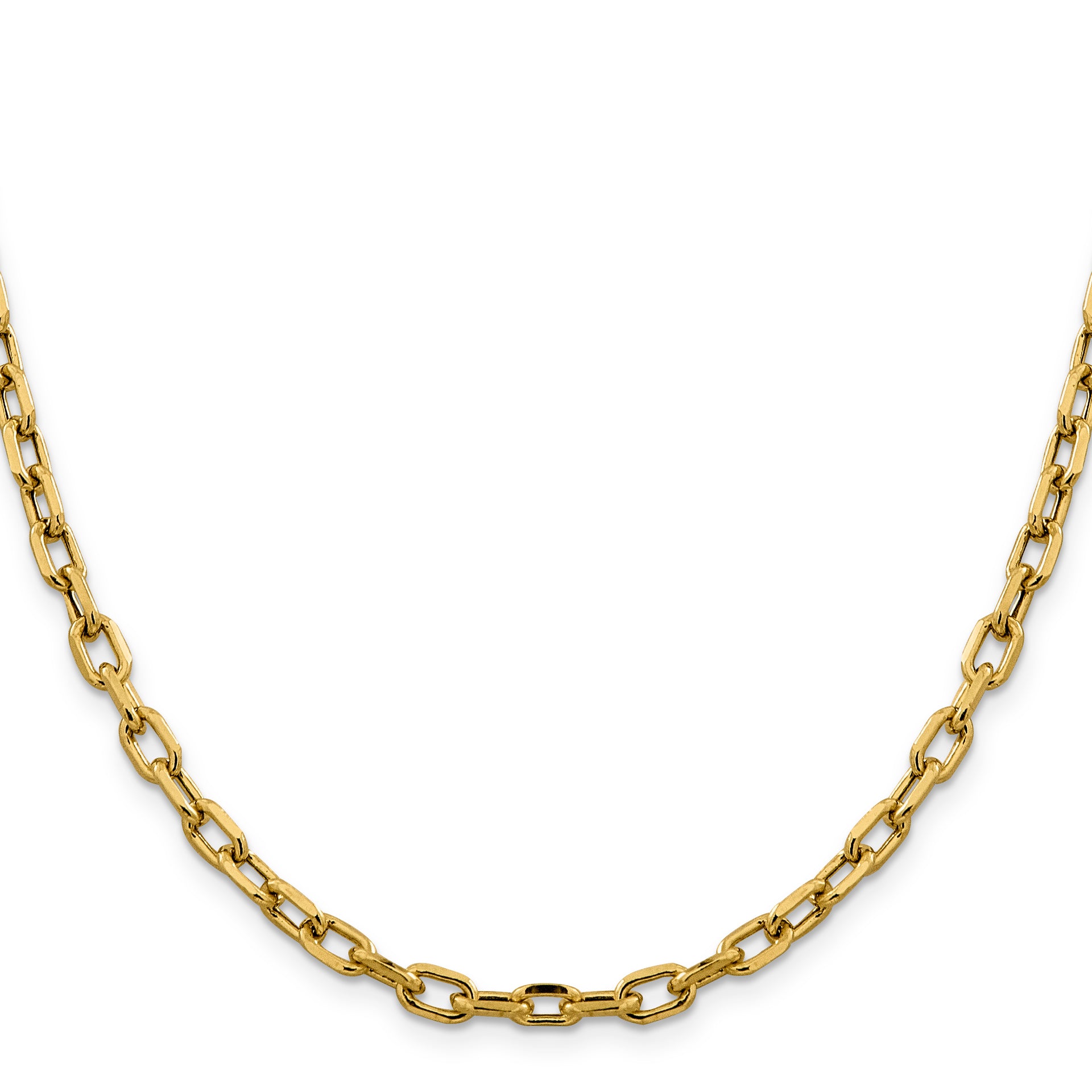 14k 4.9mm Semi-solid D/C Open Link Cable Chain