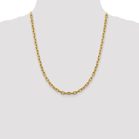 14k 4.9mm Semi-solid D/C Open Link Cable Chain