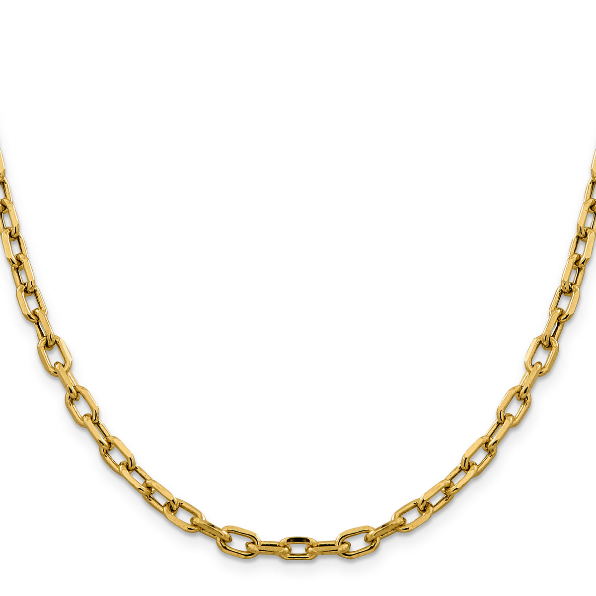 14k 4.9mm Semi-solid D/C Open Link Cable Chain