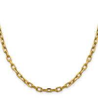 14k 4.9mm Semi-solid D/C Open Link Cable Chain