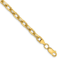 14k 4.9mm Semi-solid D/C Open Link Cable Chain