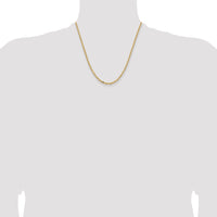 14k 3mm Semi-solid D/C Open Link Cable Chain