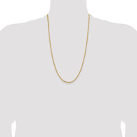 14k 3mm Semi-solid D/C Open Link Cable Chain