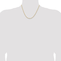 14k 2.85mm Semi-Solid Curb Chain