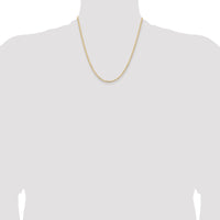 14k 2.85mm Semi-Solid Curb Chain