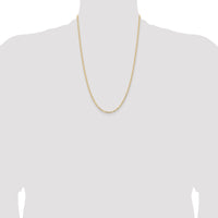 14k 2.85mm Semi-Solid Curb Chain