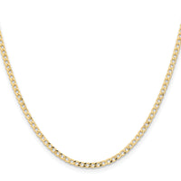 14k 2.85mm Semi-Solid Curb Chain