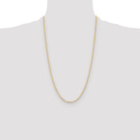 14k 2.85mm Semi-Solid Curb Chain