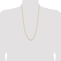 14k 2.85mm Semi-Solid Curb Chain