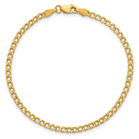 14k 2.85mm Semi-Solid Curb Chain