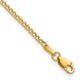 14k 1.85mm Semi-Solid Curb Chain Anklet