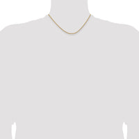 14k 1.85mm Semi-Solid Curb Chain