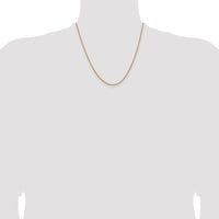 14k 1.85mm Semi-Solid Curb Chain