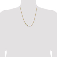 14k 1.85mm Semi-Solid Curb Chain