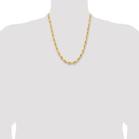 14ky 7.0mm Semi-Solid Rope Chain